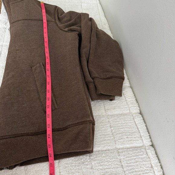 G.H. Bass & Co Mens Full Zip Hooded Fleece Jacket Outdoors Brown Barn Utility - Picture 14 of 15